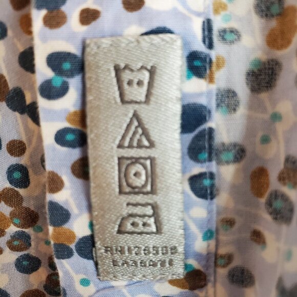 THOMAS DEAN SZ XL Men's Button-down Blue Dot Pattern 100%Cotton Shirt w/Contrast - Picture 10 of 12